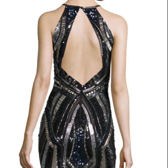 Parker Jaden Embellished Mini Dress, Black - Picture 2 of 8